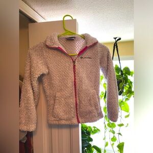 Size Youth SM- Columbia White Fleece Jacket